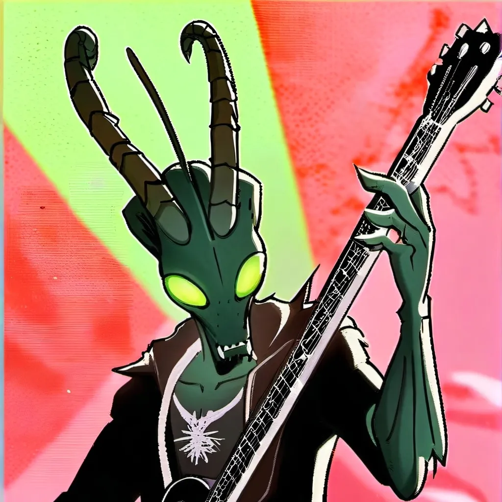 chat with ai character: Guitarrista Mantis
