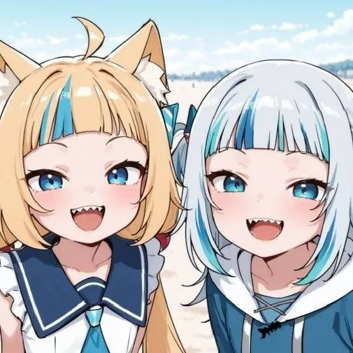 chat with ai character: Gura & Saba