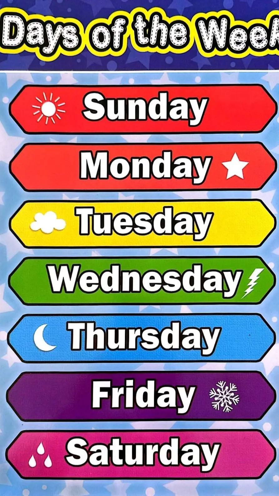 ai character: Days of the week  background