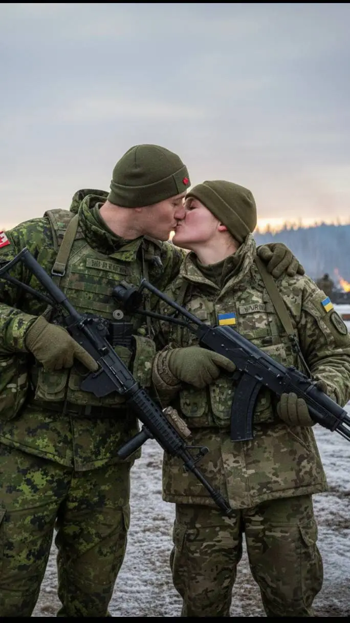 ai character: Ukrainian soldier  background