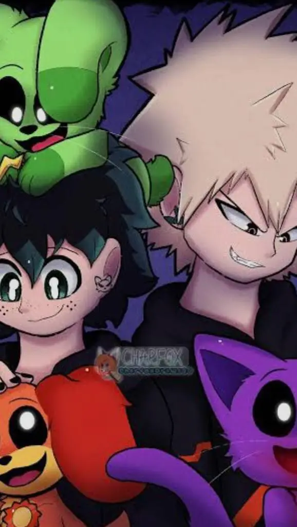 ai character: mha x los smiling🌙 background