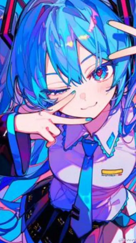 ai character: Miku  background