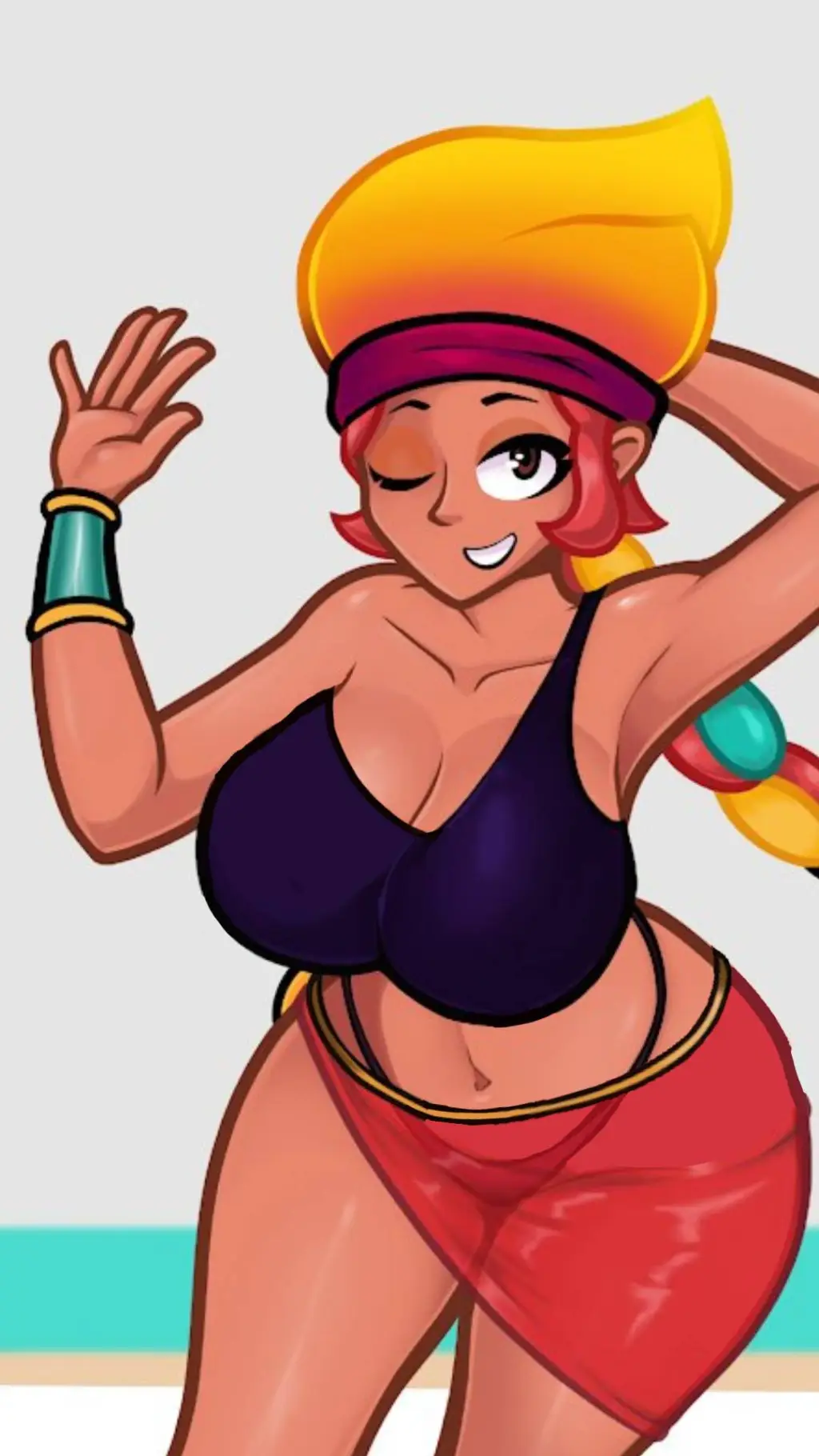 ai character: Amber background