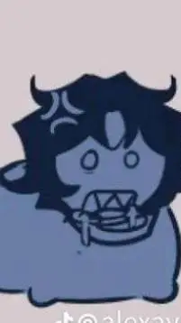 ai character: two Time x azure  background