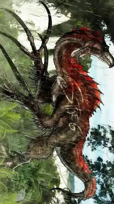 ai character: theryzinosaurio m background