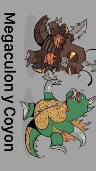 ai character: megalon x gigan  background