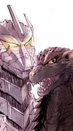 ai character: godzilla x mecha g background