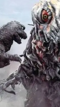 ai character: Godzilla x hedorah background