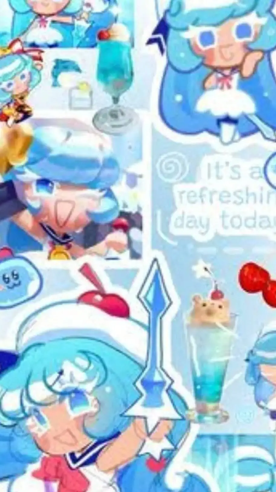 ai character: Cream soda cookie background