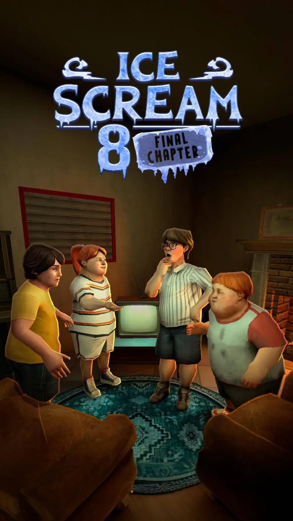 ai character: Ice Scream 8 background