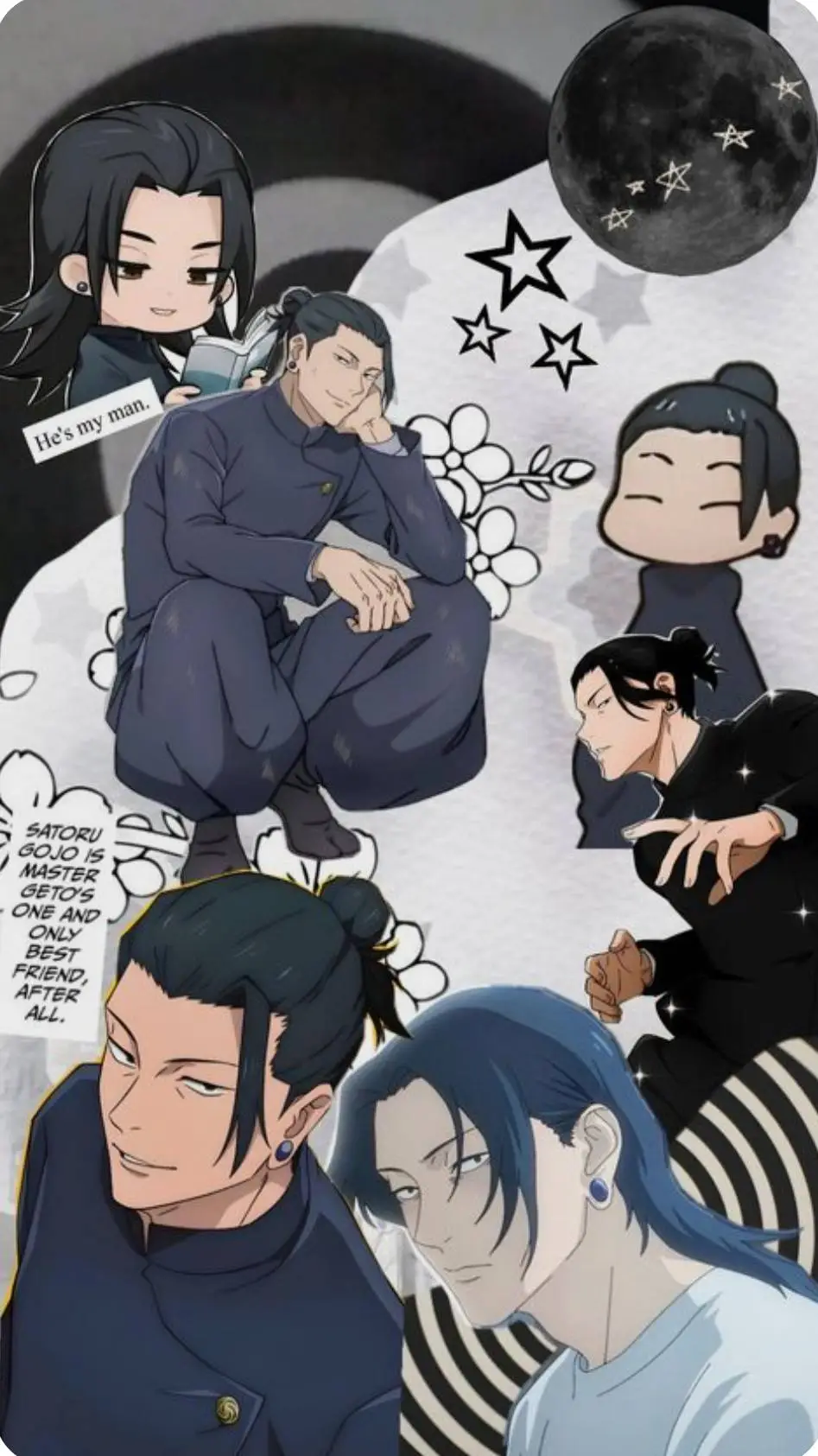 ai character: Geto boyfriend  background