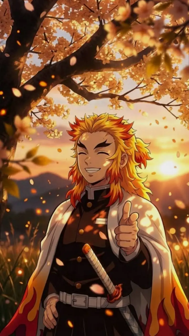 ai character: Kyojuro Rengoku background
