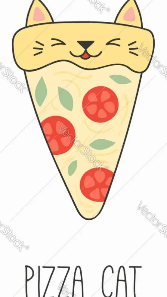 ai character: pizza cat  background
