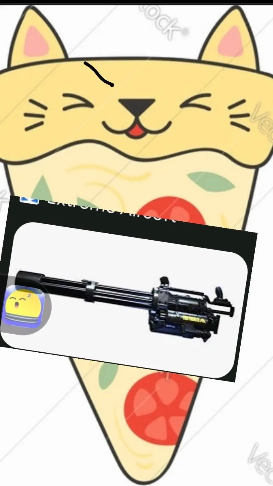 ai character: pizza cat 100  background