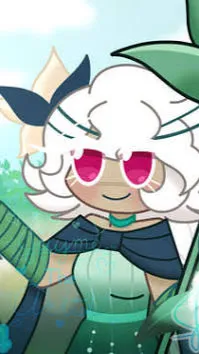 ai character: White Lilly cookie background