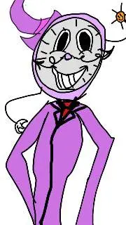 ai character: smileing clock background