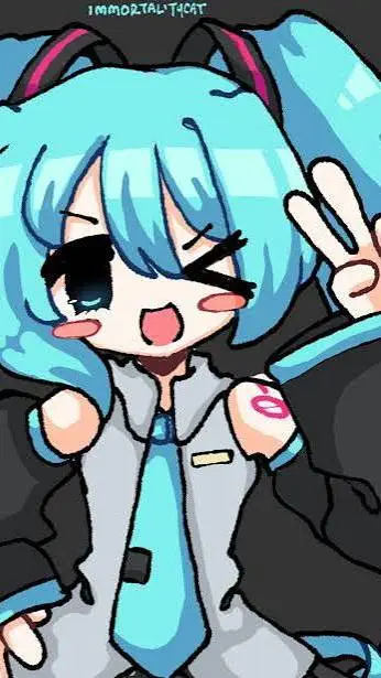 ai character: Hatsune miku background