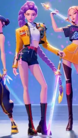 ai character: kpop demon hunters background