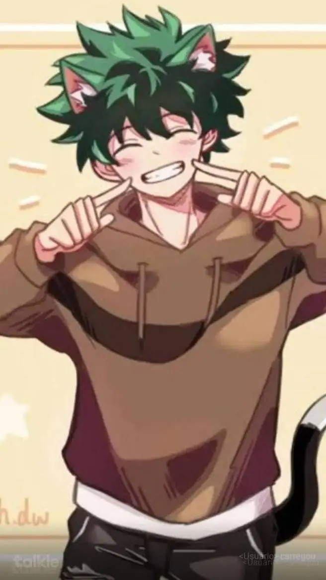 ai character: gatinho Deku💚🥦 background
