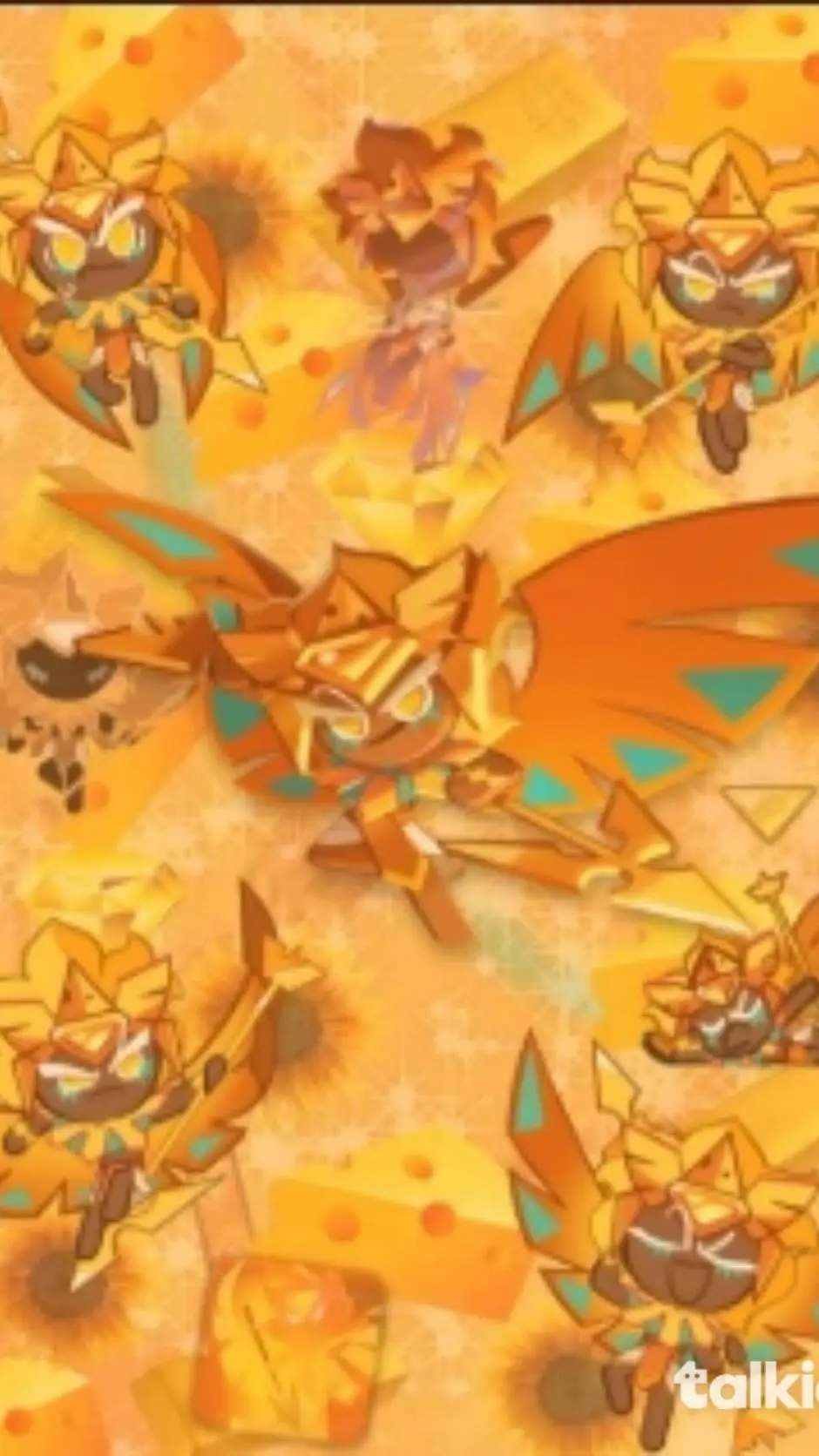ai character: Golden Cheese background