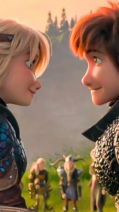 ai character: hiccup and Astrid~ background