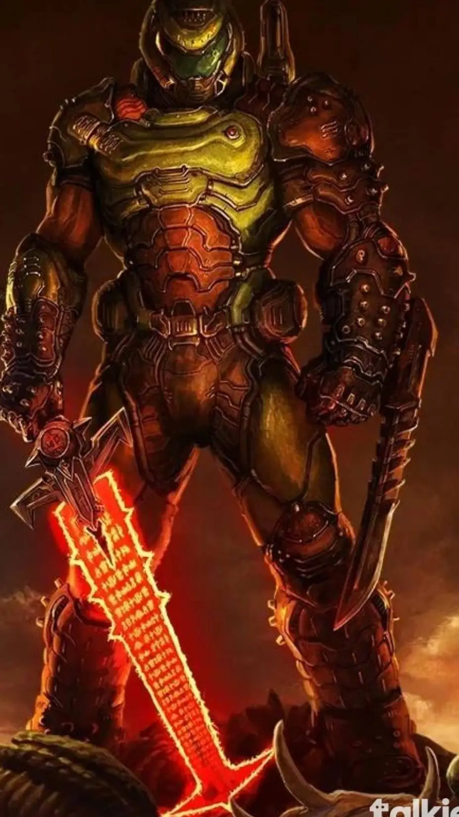 ai character: THE DOOM SLAYER background