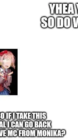 ai character: sayori + bill  background