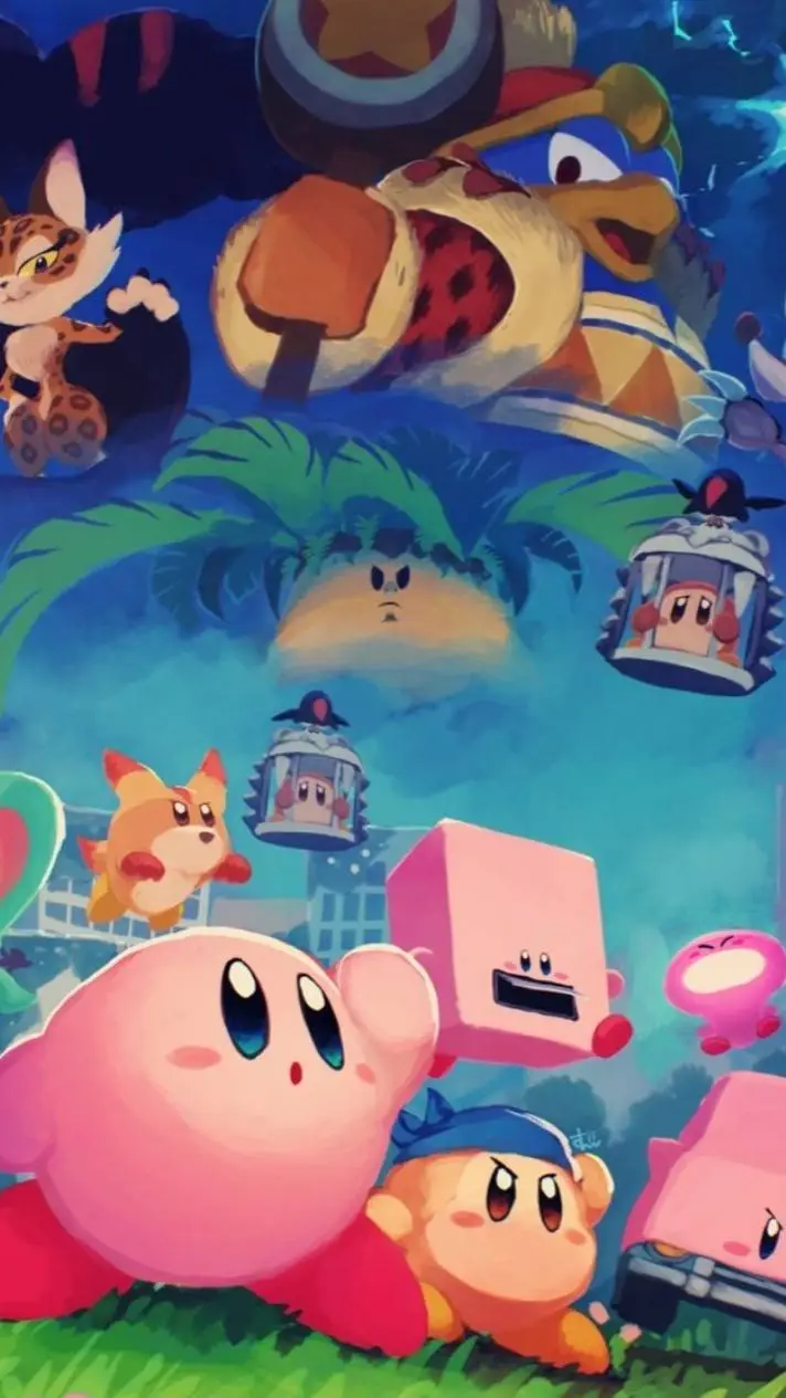 ai character: Kirby  background