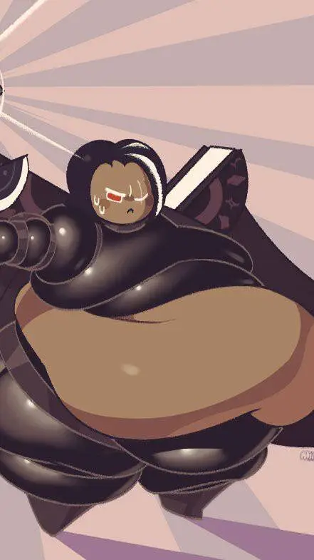ai character: Dark Chocoa cookie background