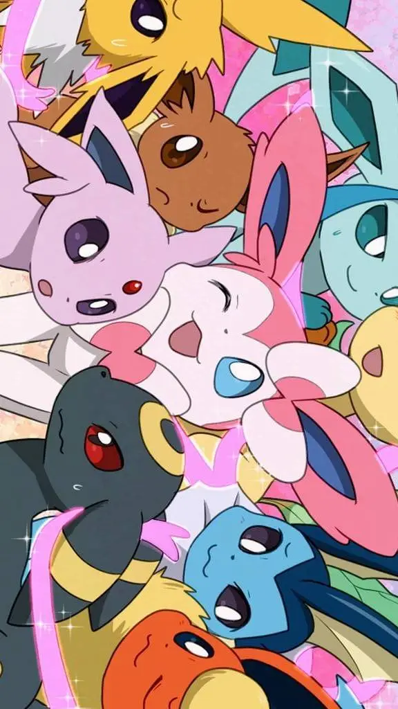 ai character: eeveelutions  background