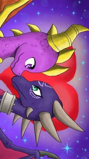 ai character: spyro in love background