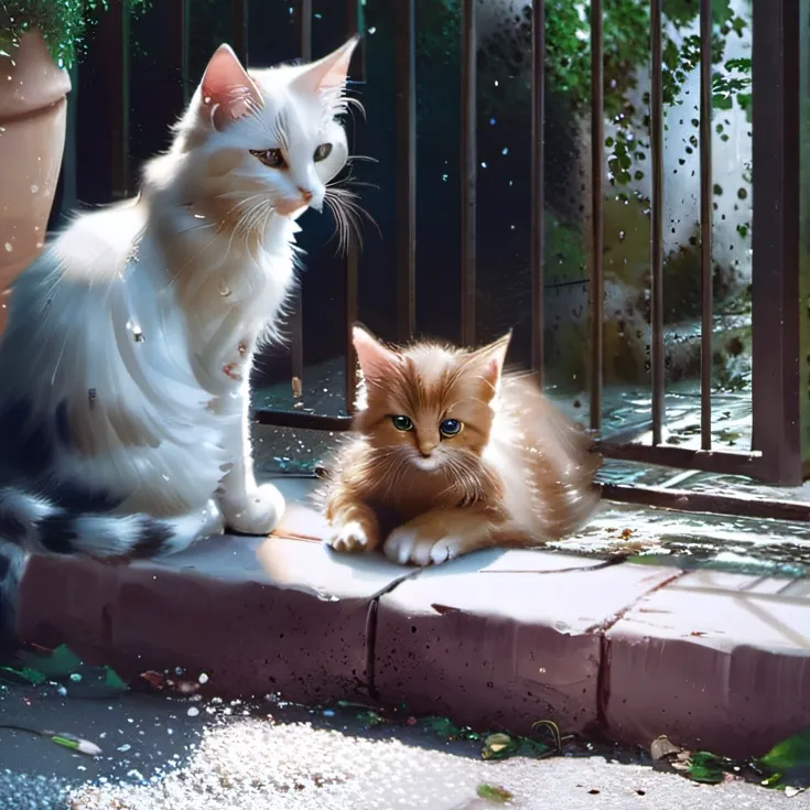 chat with ai character: pregnant kitten 