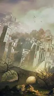 ai character: A abandoned castle background