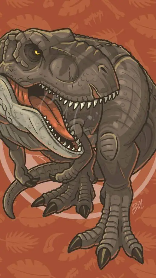 ai character: simulação de dino background