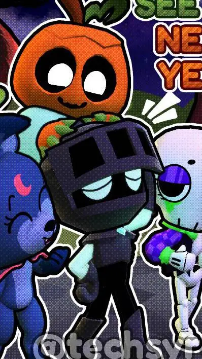 ai character: 🧡toons hallowenes💜 background