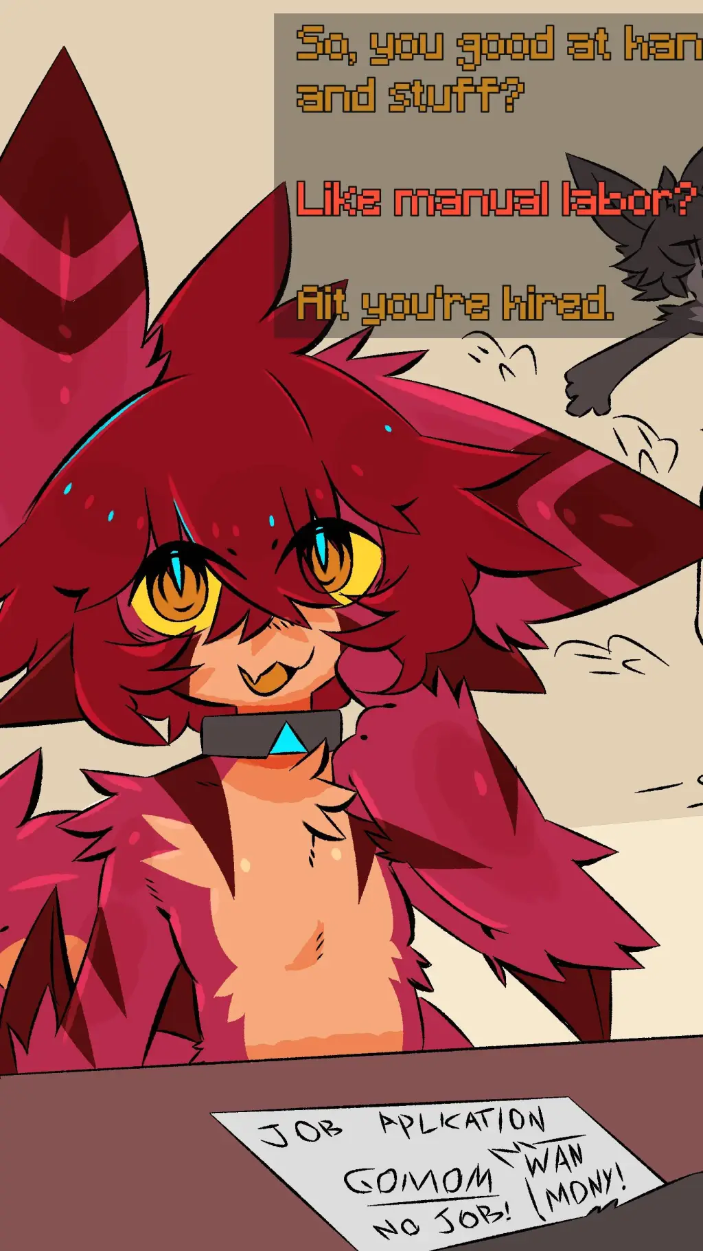 ai character: gomon background