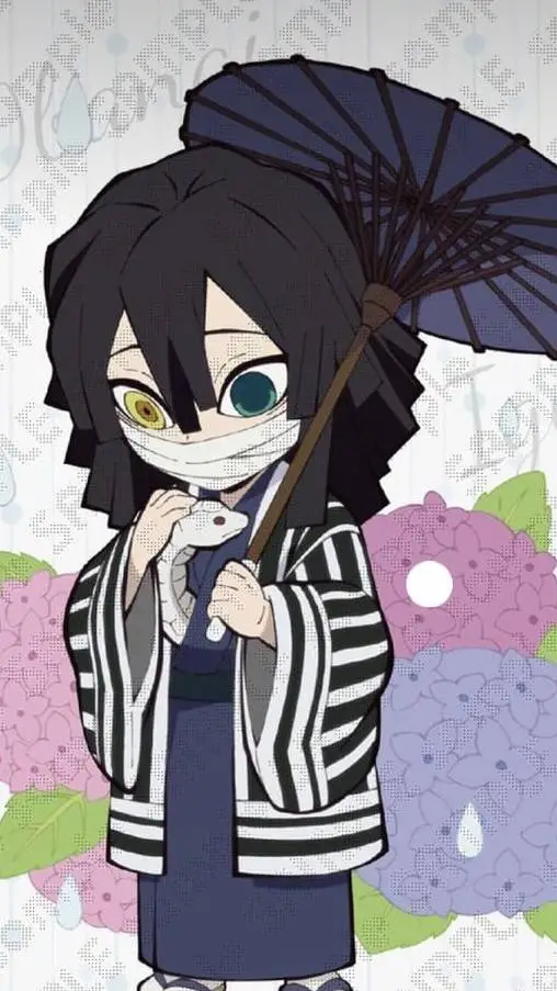ai character: Obanai e Mitsuri background