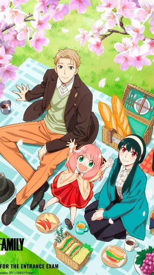 ai character: Spy family picnic  background