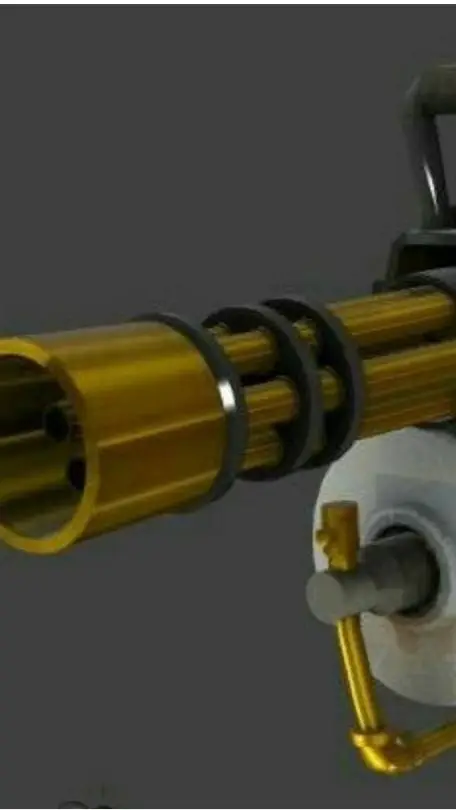 ai character: gold minigun raid background