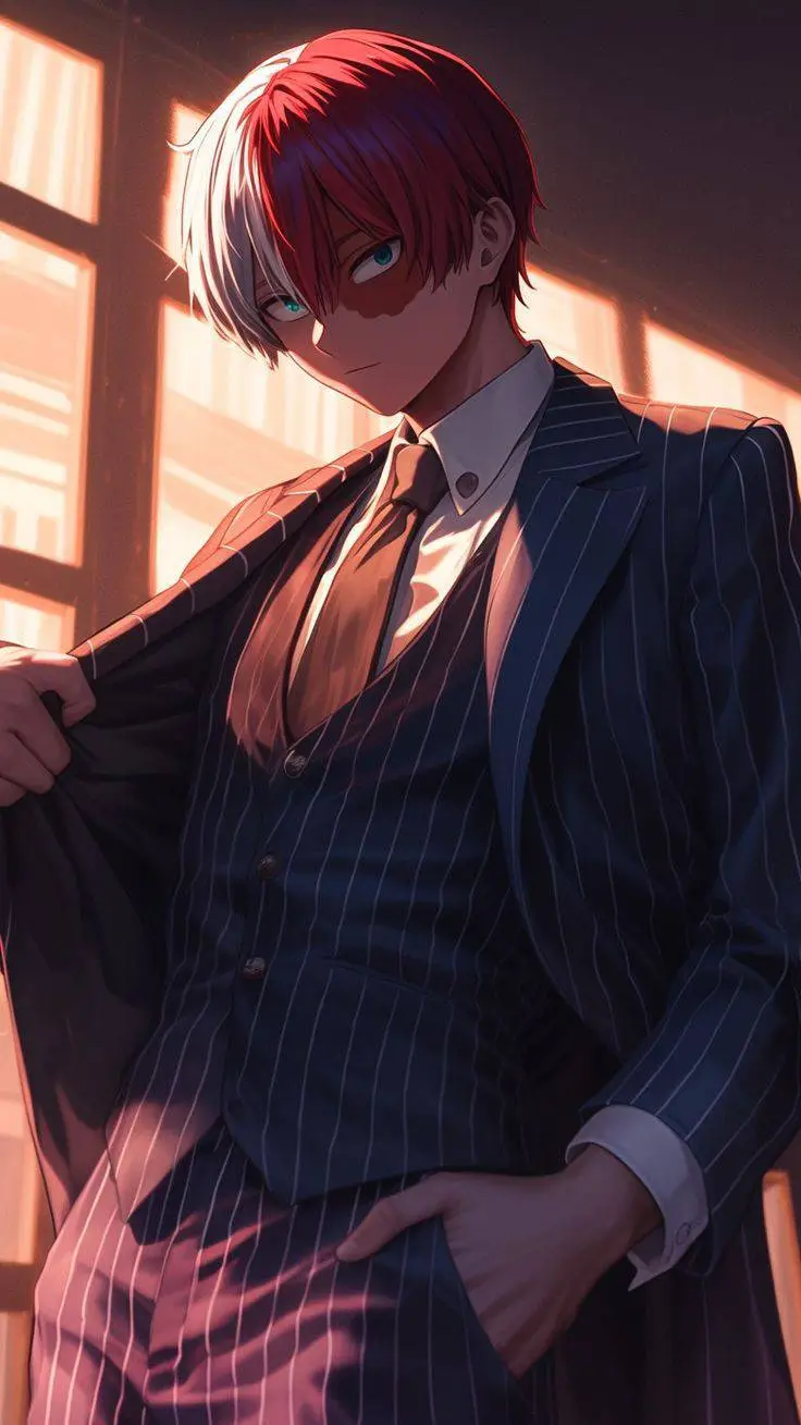 ai character: Shoto Todoroki  background