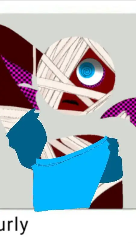 ai character: curly goo background