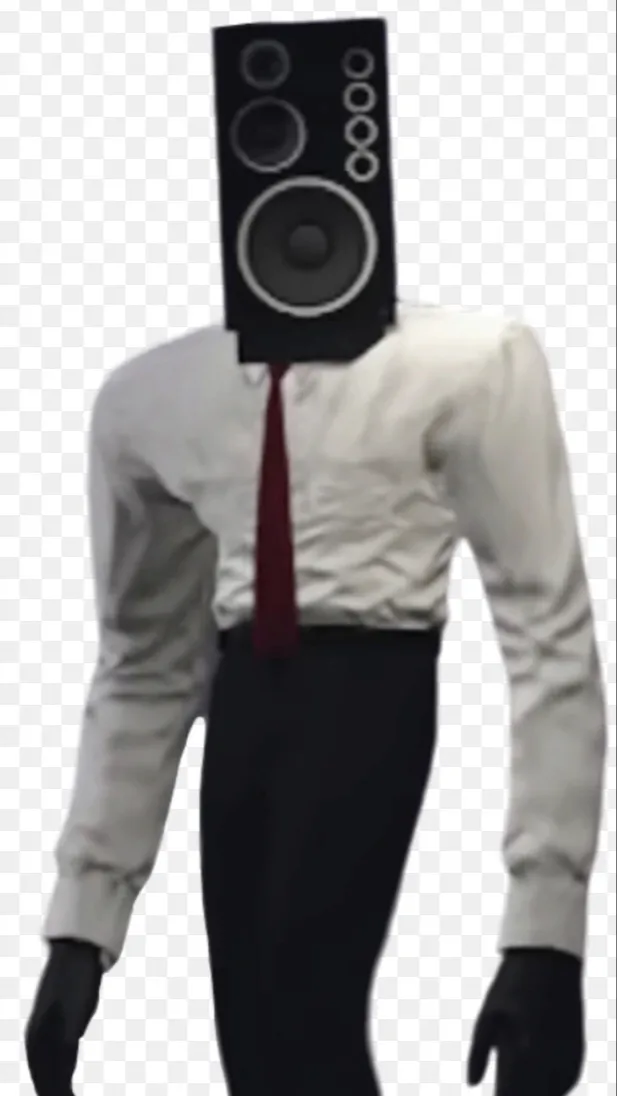 ai character: Large speaker man background