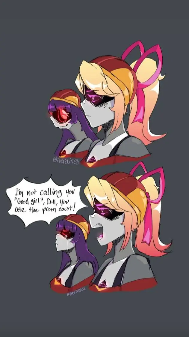 ai character: Doll and Lizzy idk background