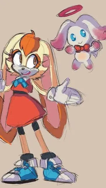 ai character: Cream the Rabbit  background
