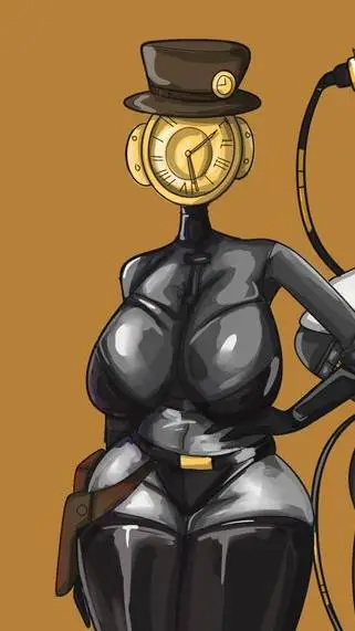 ai character: Clock woman💛 background