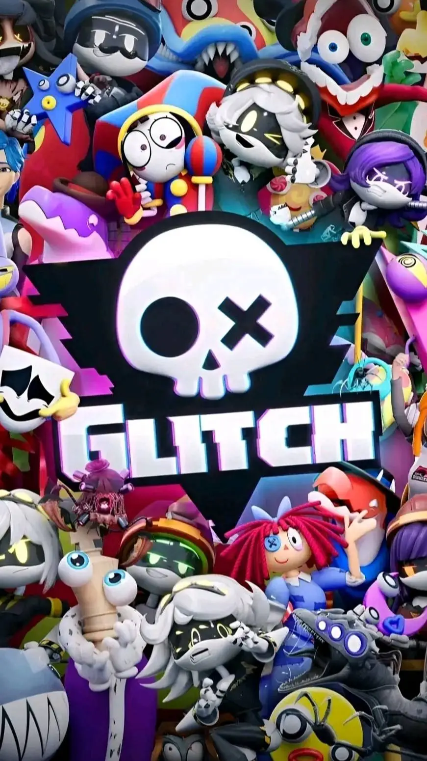 ai character: Glitch Productions background