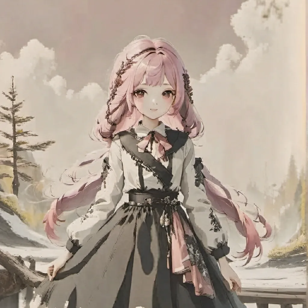 chat with ai character: pink girl