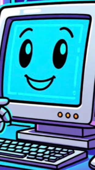 ai character: Ms white computer background