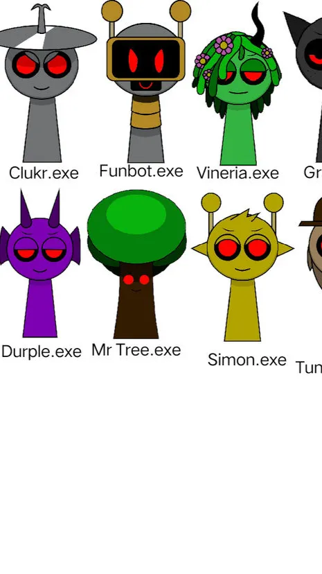 ai character: Sprunki exe game background