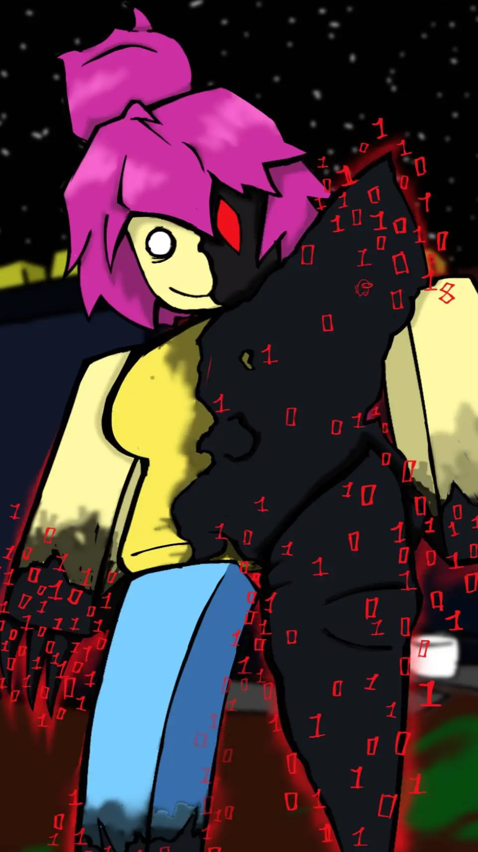 ai character: corrupted jane doe background